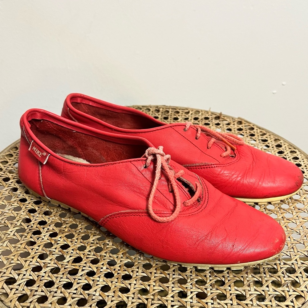 Vintage 80’s Red Leather Nike Sneakers